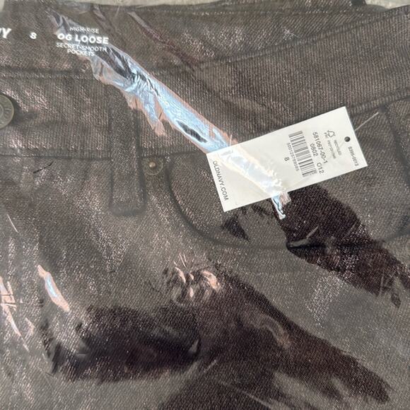 Old Navy black shine High-Waisted Shine OG Loose Jeans - Picture 11 of 13